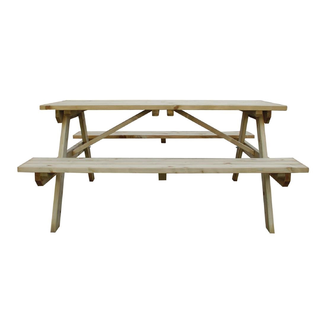 CG095 Rowlinson Wooden Picnic Bench 5ft 1500mm