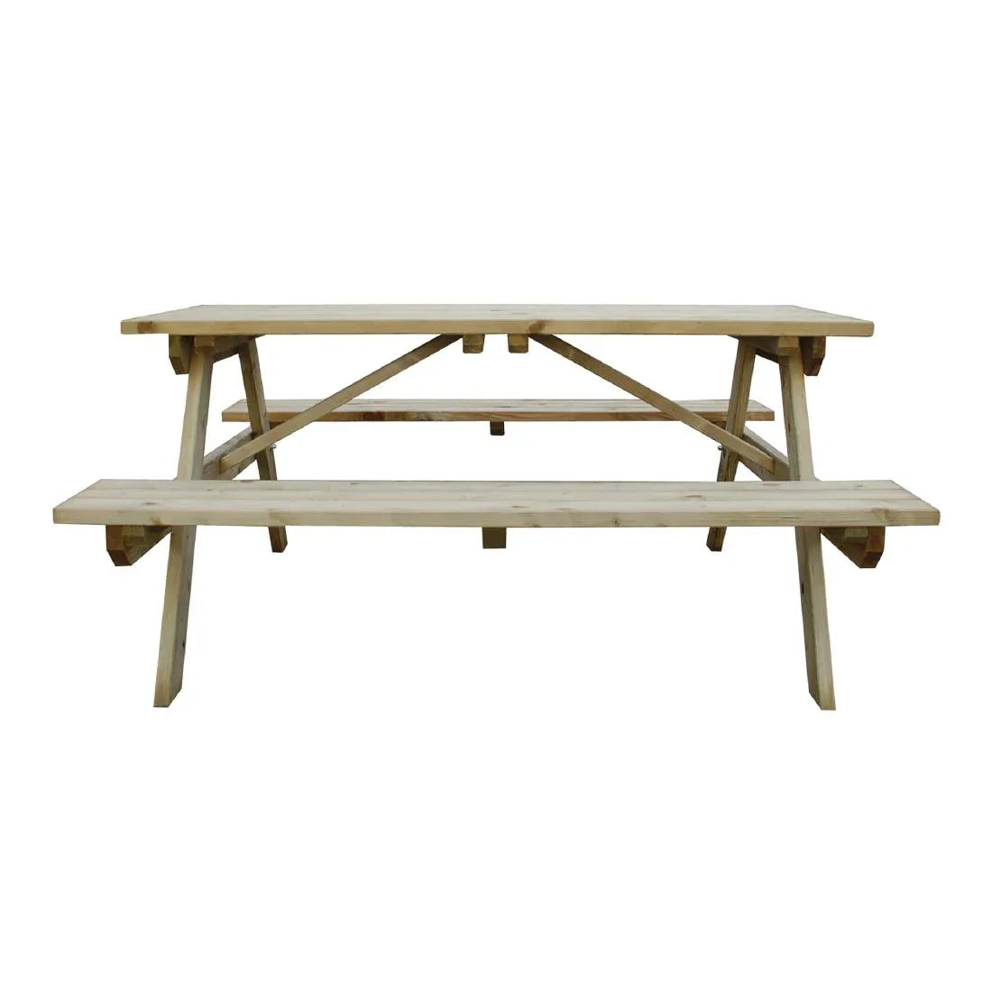 CG095 Rowlinson Wooden Picnic Bench 5ft 1500mm - JD Catering Equipment Solutions Ltd