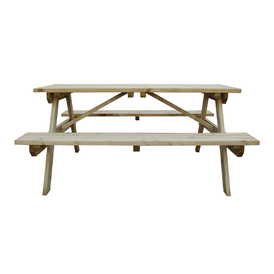 Rowlinson Wooden Picnic Bench 5ft 1500mm