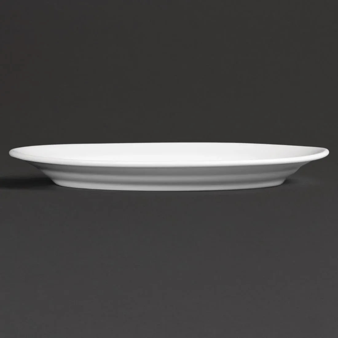 CG120 Royal Porcelain Oriental Oval Plates 230mm length (Pack of 12) - JD Catering Equipment Solutions Ltd