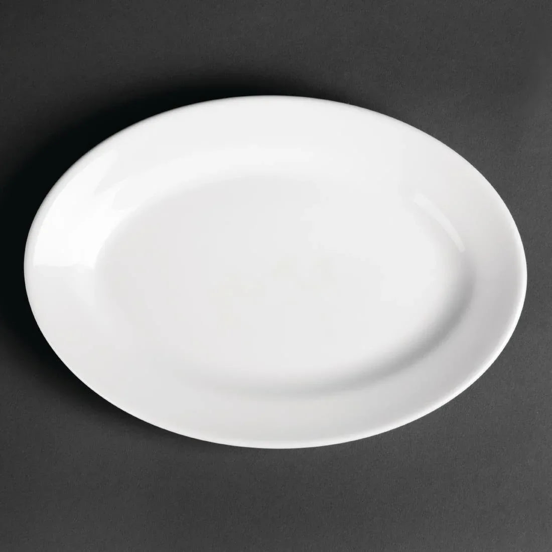 CG120 Royal Porcelain Oriental Oval Plates 230mm length (Pack of 12) - JD Catering Equipment Solutions Ltd