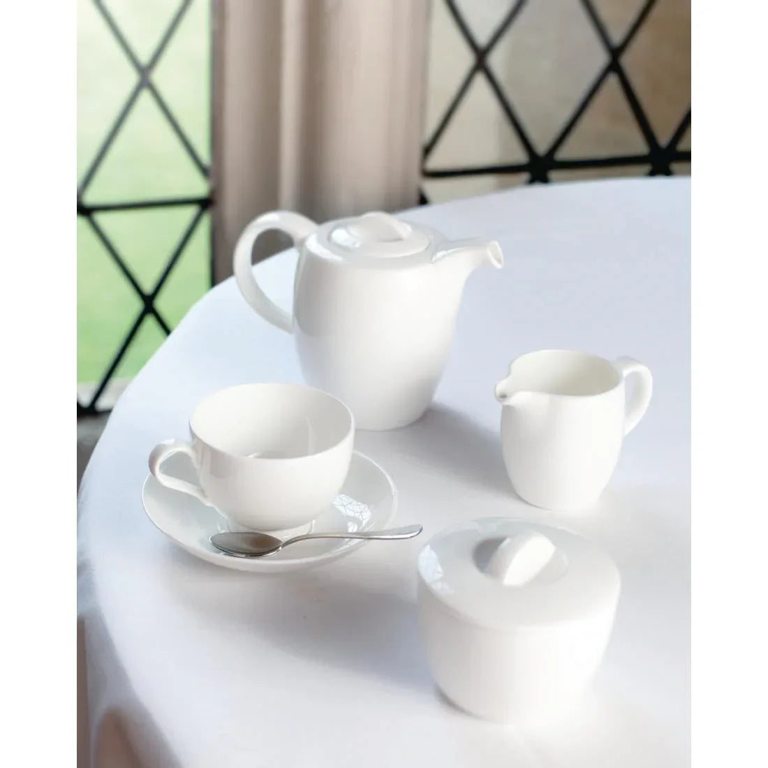 CG319 Royal Bone Ascot White Jugs 120ml (Pack of 6) - JD Catering Equipment Solutions Ltd