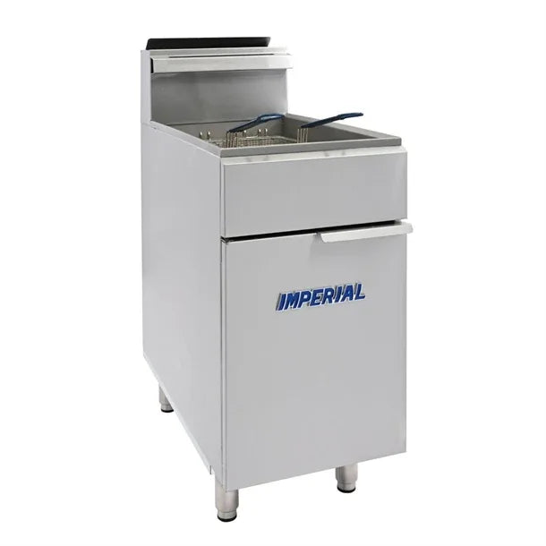 CH865-N Imperial Single Tank Twin Basket Freestanding Natural Gas Fryer IFS-50-OP