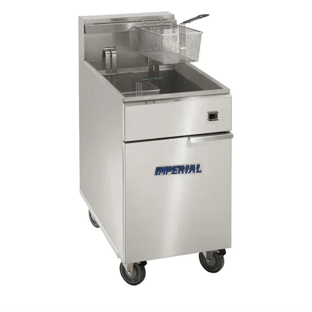 CH866-N Imperial Single Tank Twin Basket Freestanding Natural Gas Fryer IFS-75-OP