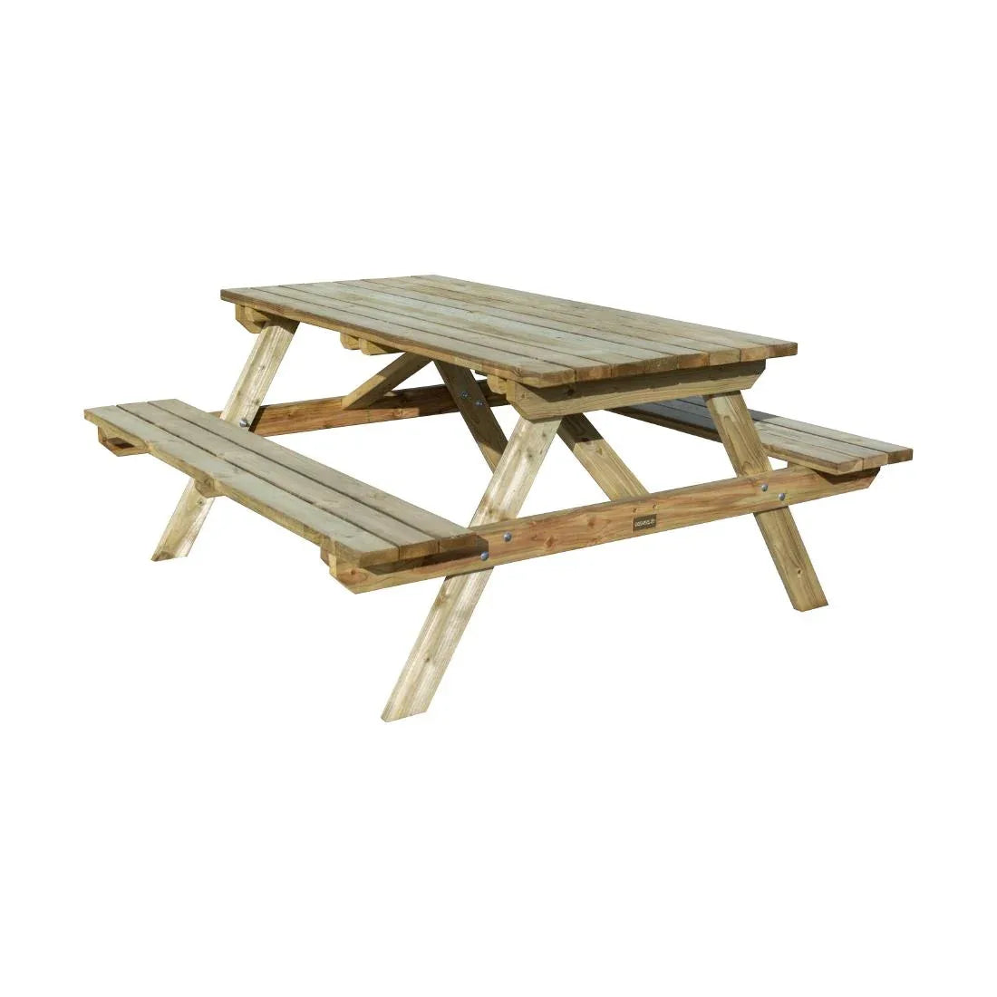 CH879 Rowlinson Picnic Table Natural Timber 180cm - JD Catering Equipment Solutions Ltd