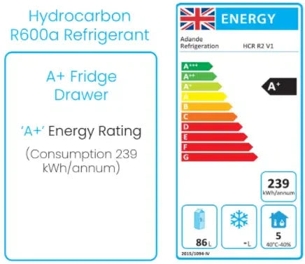 Adande - Chef Base - Fridge Only A+ Single Drawer - Cold Cookline - HCR1 Series - JD Catering Equipment Solutions Ltd
