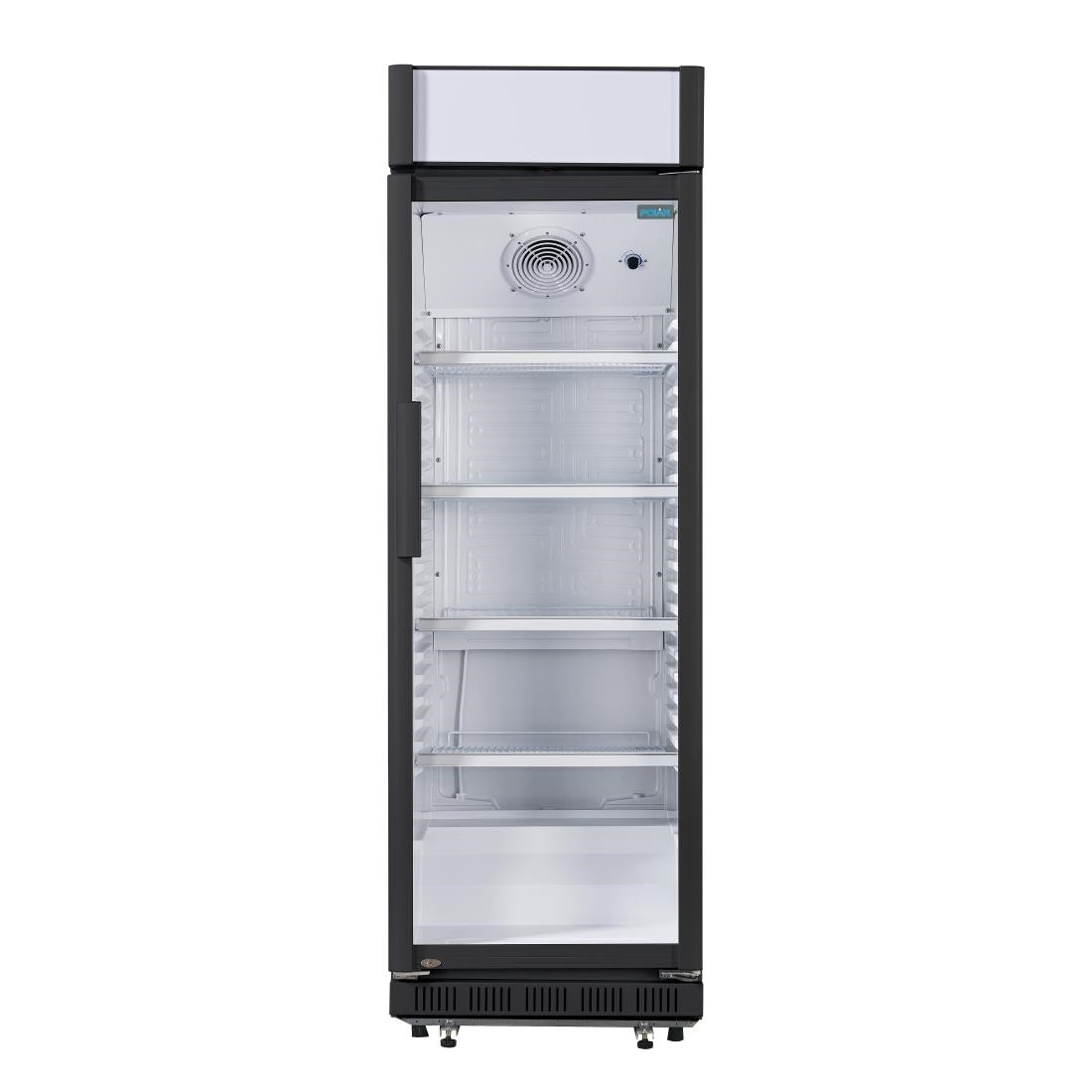 CJ794 Nisbets Essentials Upright Display Cooler with Light Box 346Ltr CJ794