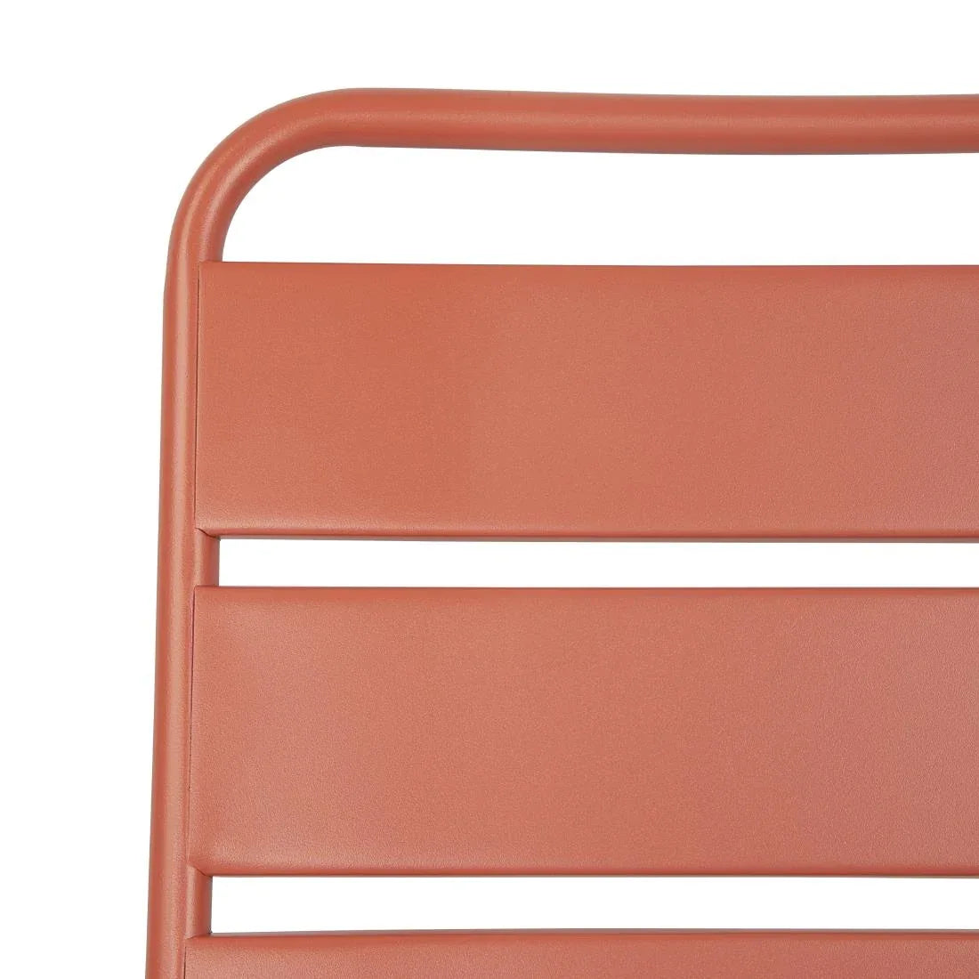 CK063 Bolero Terracotta Slatted Steel Side Chairs (Pack of 4) - JD Catering Equipment Solutions Ltd