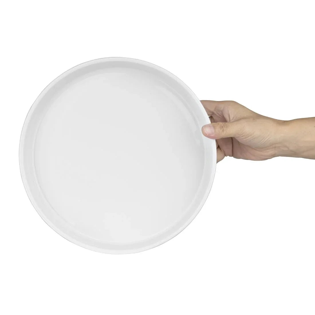 CK072 Olympia Whiteware Flat Walled Bowl - 270mm 10 2/3" (Box of 4) - JD Catering Equipment Solutions Ltd