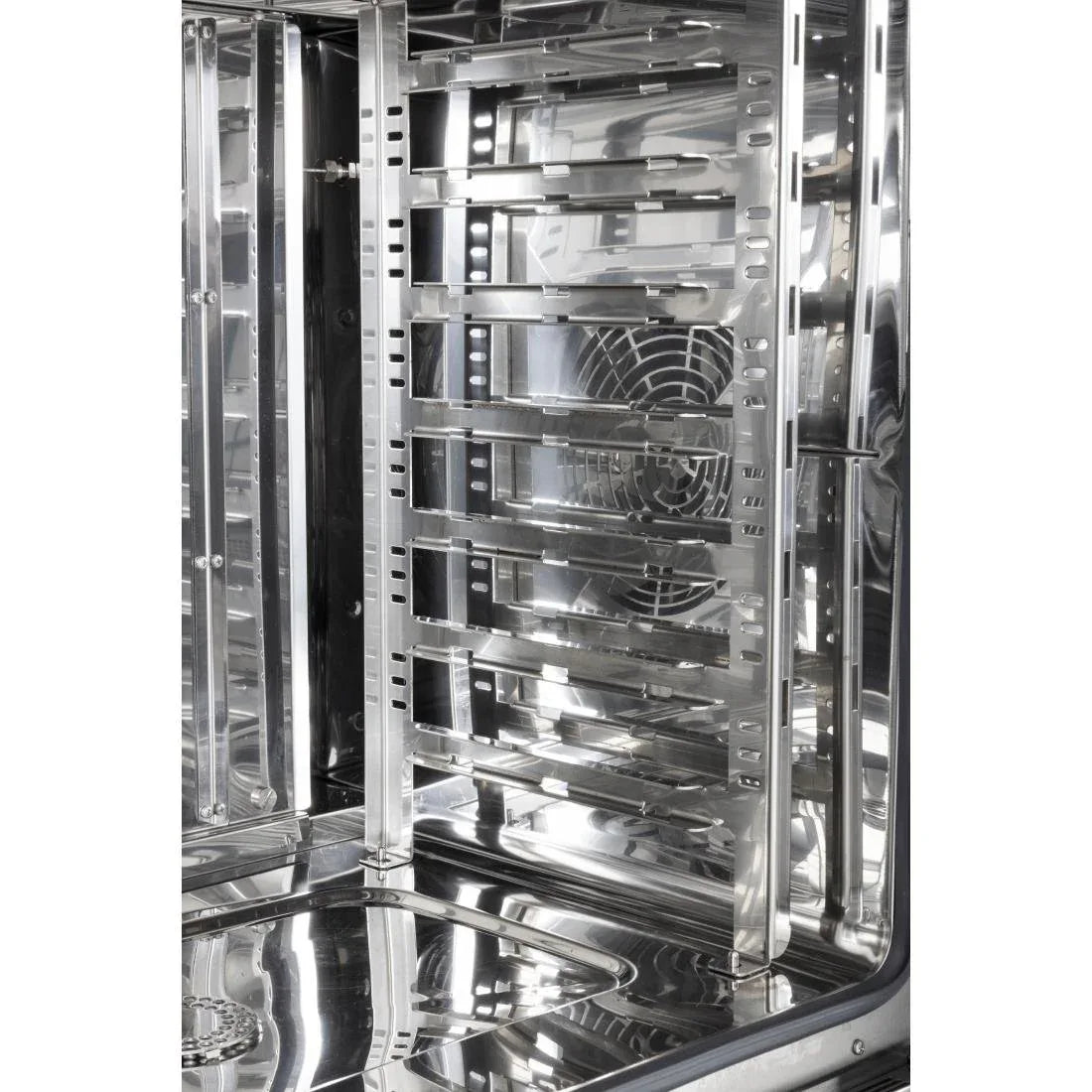 SA771 Buffalo Freestanding Smart Touchscreen Combi Oven 7 x GN 1/1 with Installation Kit and Extraction Hood