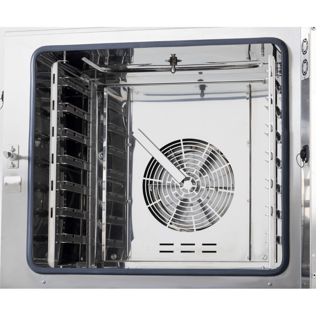 SA771 Buffalo Freestanding Smart Touchscreen Combi Oven 7 x GN 1/1 with Installation Kit and Extraction Hood