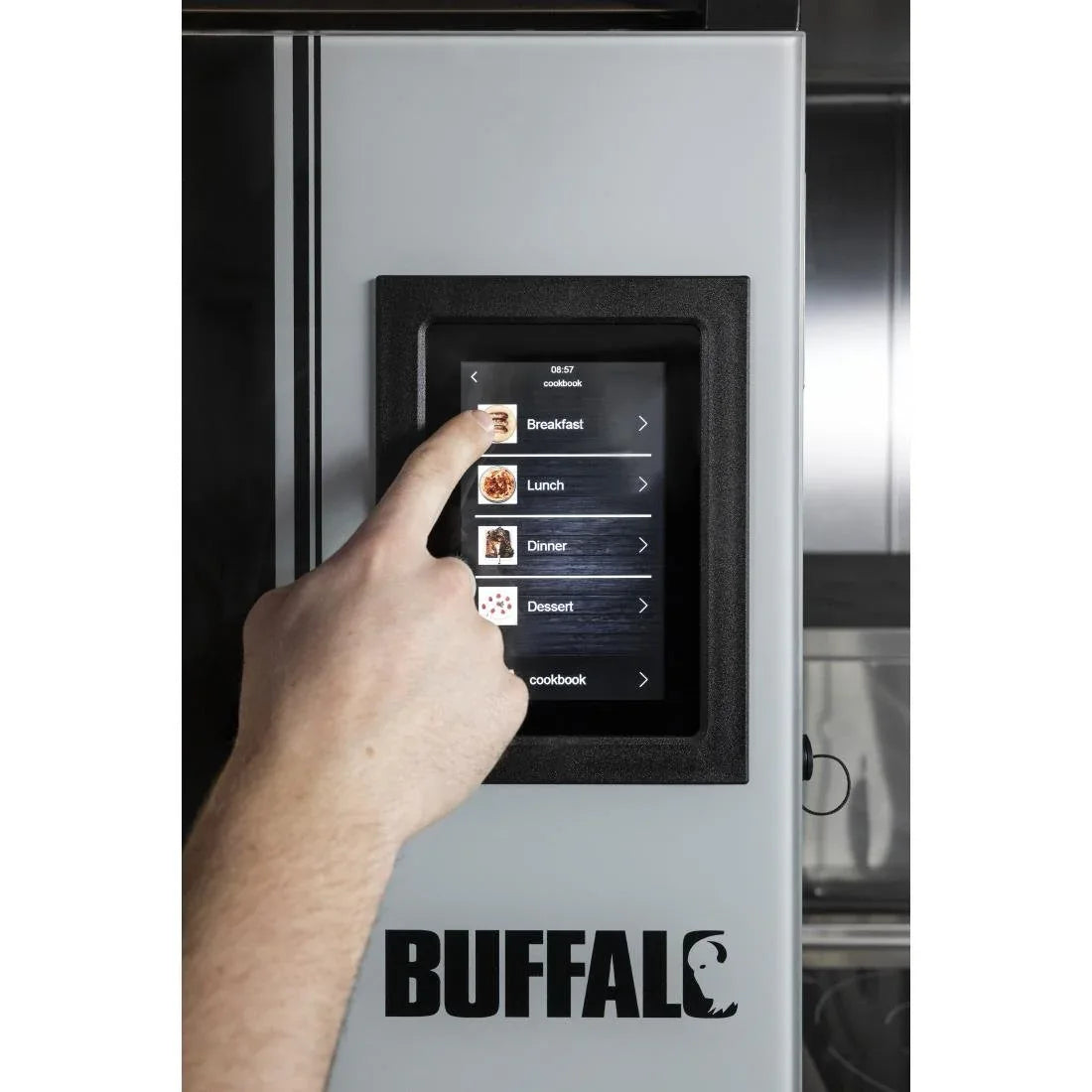 SA772 Buffalo Freestanding Smart Touchscreen Compact Combi Oven  6 x GN 1/1 with Installation Kit