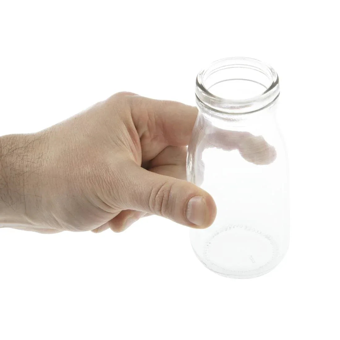 CL141 Olympia Glass Milk Bottle 200ml (Pack of 12) - JD Catering Equipment Solutions Ltd