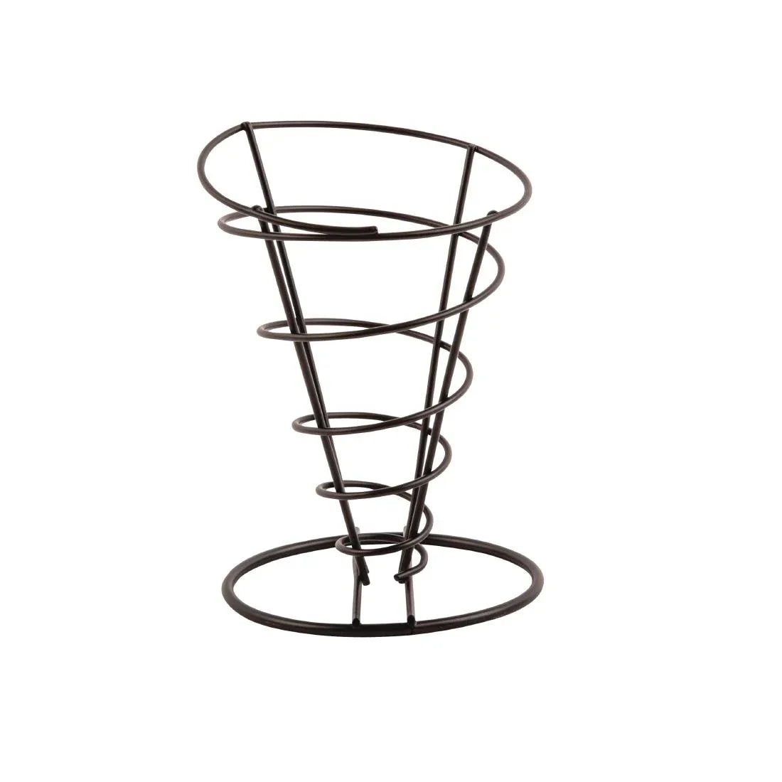 CL319 Olympia Wire Chip Cone Black - JD Catering Equipment Solutions Ltd