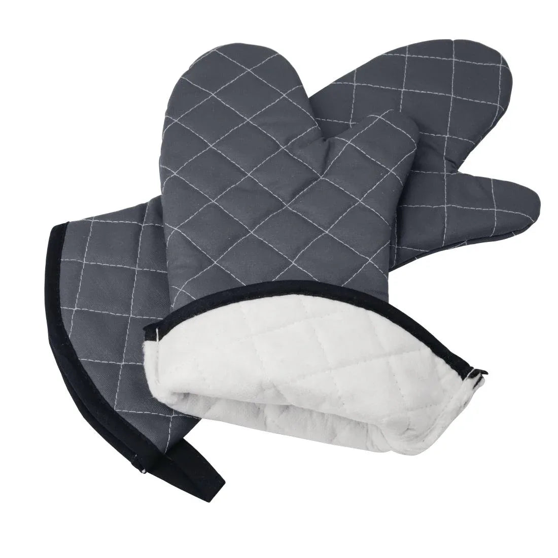 CL582 Vogue Flame Retardant Charcoal Oven Mitt 17"