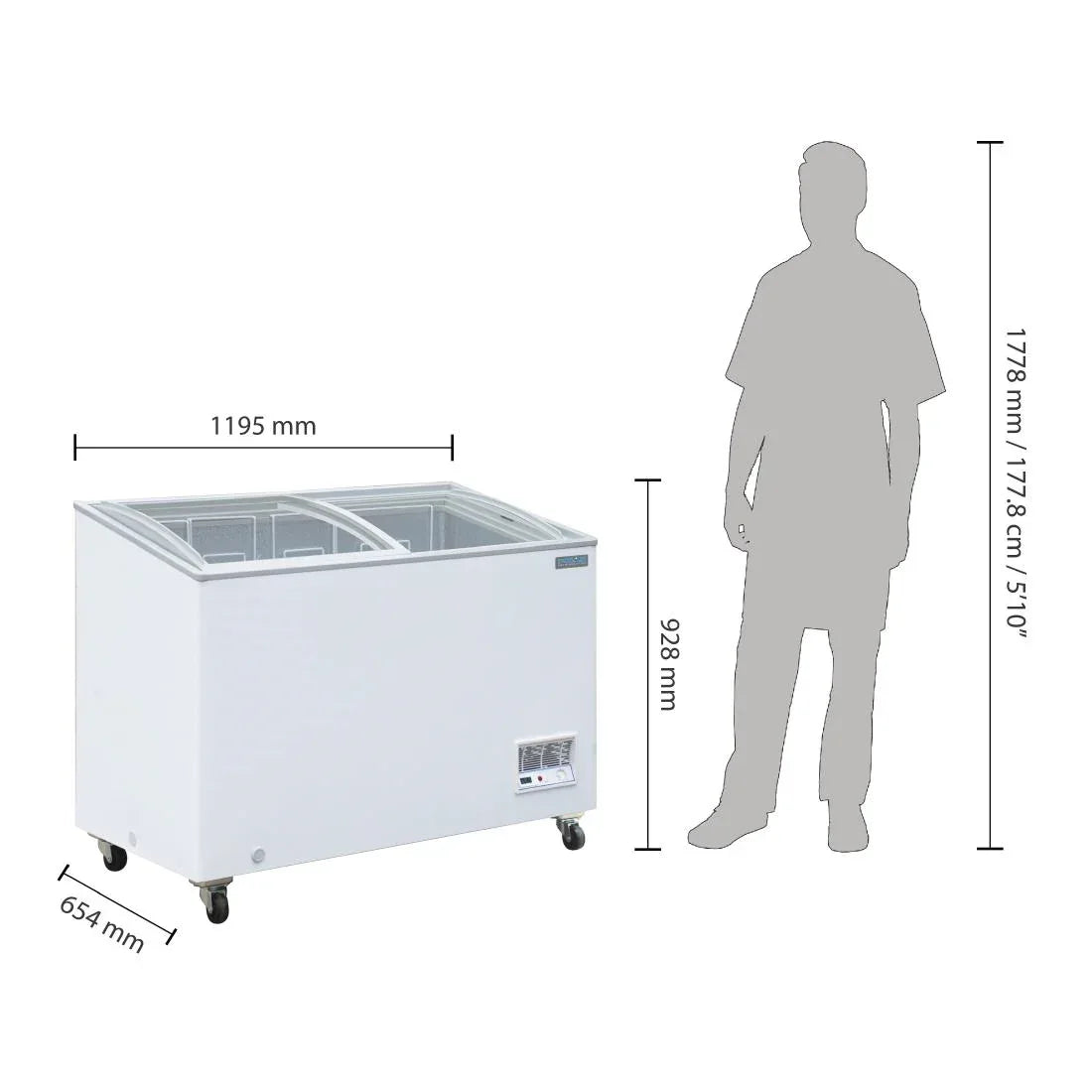 GM499 Polar G-Series Display Chest Freezer 270Ltr - JD Catering Equipment Solutions Ltd