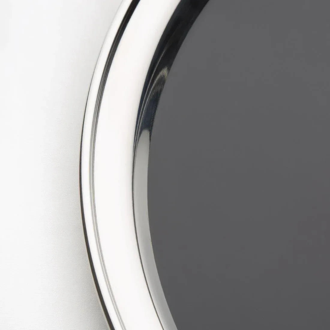 CM438 Olympia Stainless Steel Round Non-Slip Bar Tray 355mm