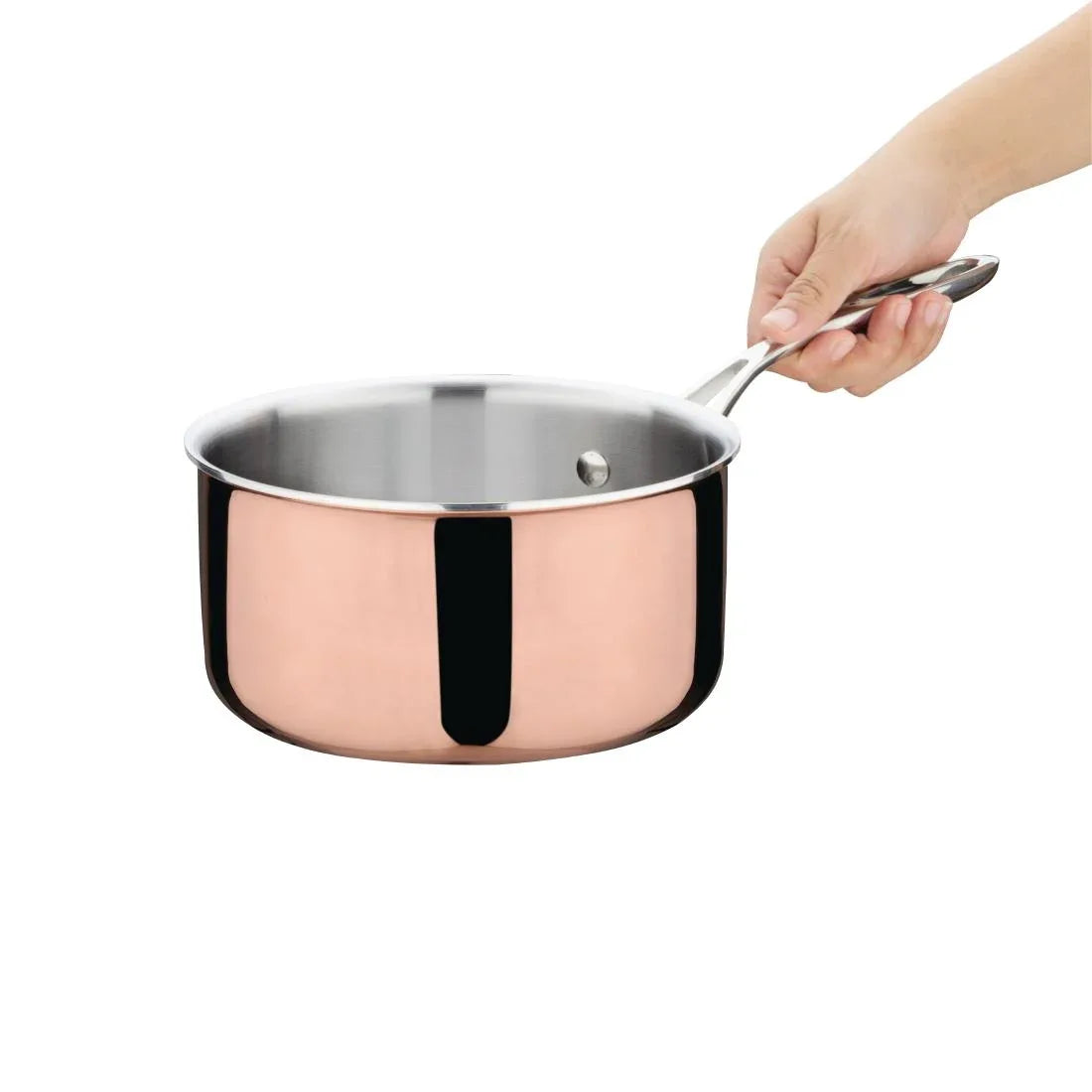 CM675 Vogue Tri Wall Copper Saucepan 180mm - JD Catering Equipment Solutions Ltd