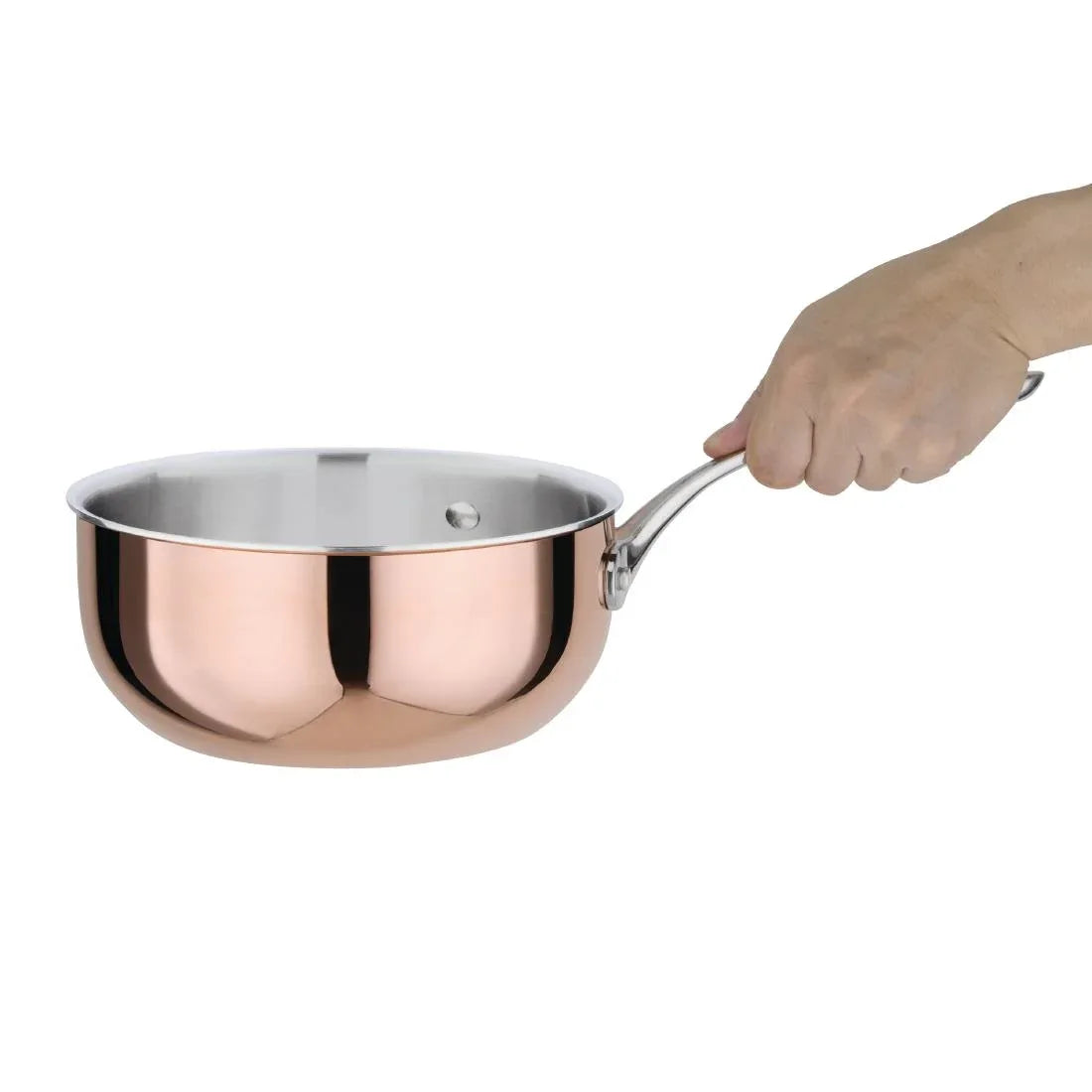CM677 Vogue Tri Wall Copper Flared Saute Pan 200mm - JD Catering Equipment Solutions Ltd