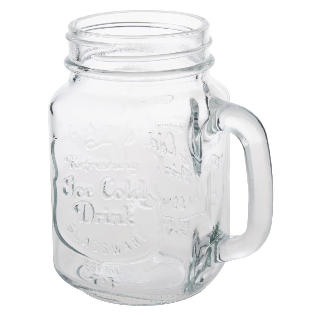 CM698 Olympia Handled Mason Jar 450ml (Pack of 12)