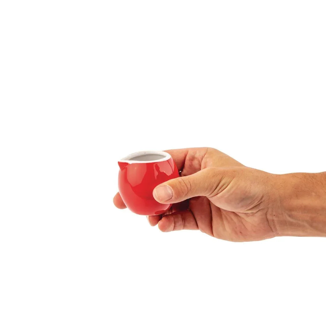 CM755 Olympia Cafe Milk Jug Red 70ml (Pack of 6) - JD Catering Equipment Solutions Ltd