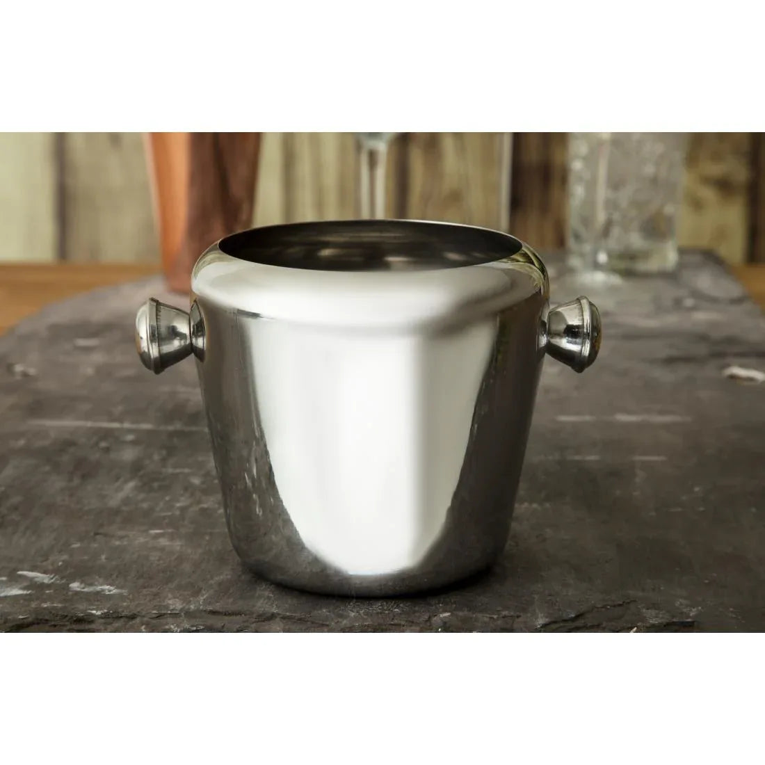 CM863 Olympia Mini Ice Bucket Stainless Steel 1Ltr - JD Catering Equipment Solutions Ltd