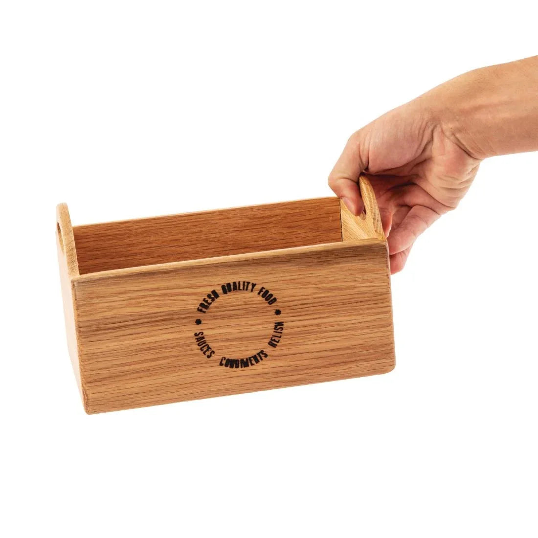 CN517 Olympia Oak Printed Table Caddy 230mm - JD Catering Equipment Solutions Ltd