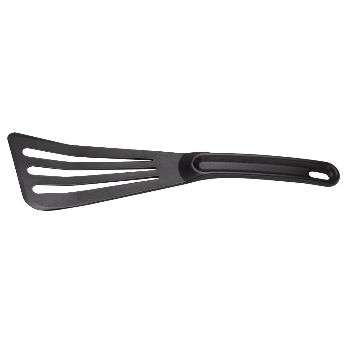 CN625 Mercer Culinary Hells Tools Slotted Spatula Black 12" - JD Catering Equipment Solutions Ltd