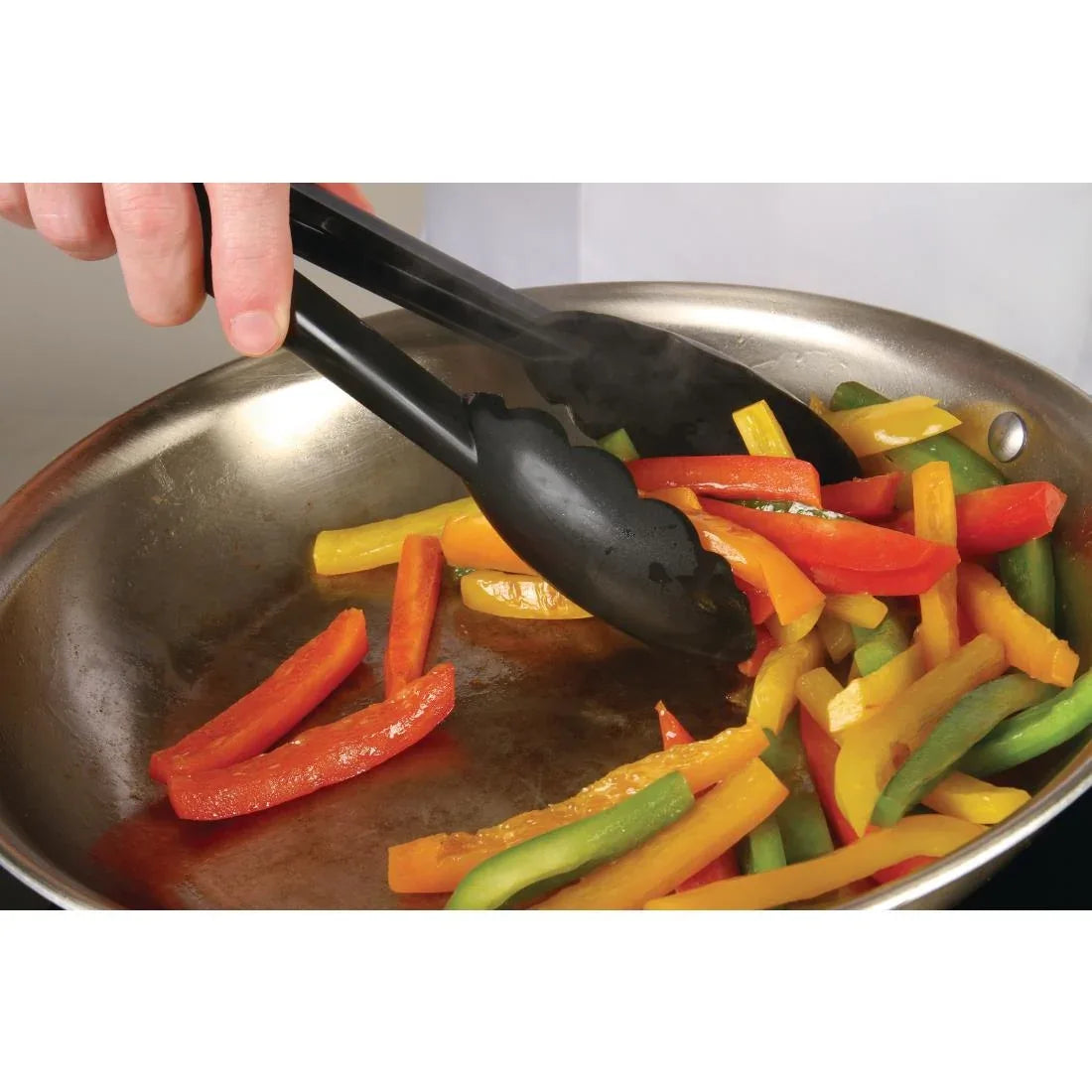 CN634 Mercer Culinary Hells Tools Tongs Black 9.5" - JD Catering Equipment Solutions Ltd