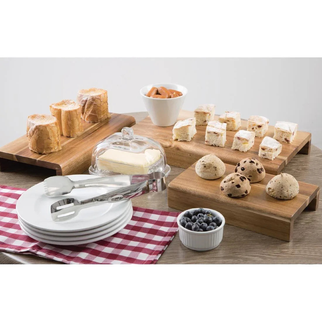 CP697 Olympia FSC Acacia Wood Riser Set (Pack of 3) - JD Catering Equipment Solutions Ltd