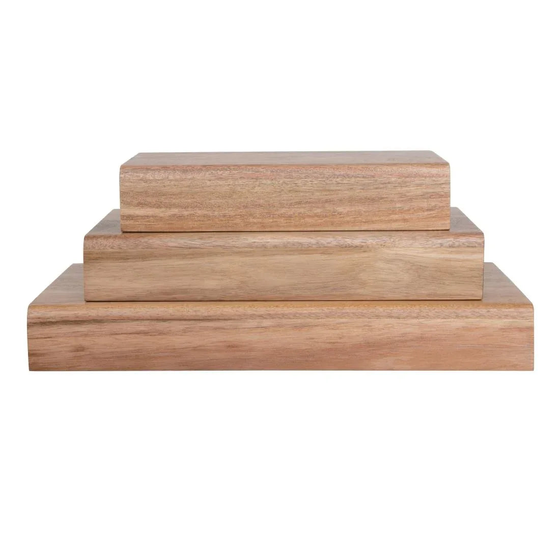 CP697 Olympia FSC Acacia Wood Riser Set (Pack of 3) - JD Catering Equipment Solutions Ltd