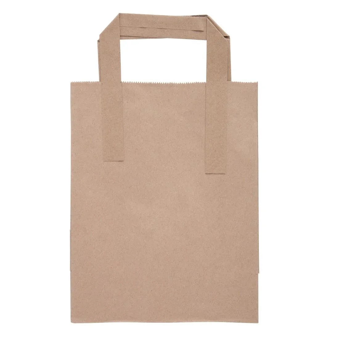 JA527 Fiesta Recyclable Flat Handle Bag Brown – Small (Pack 250)