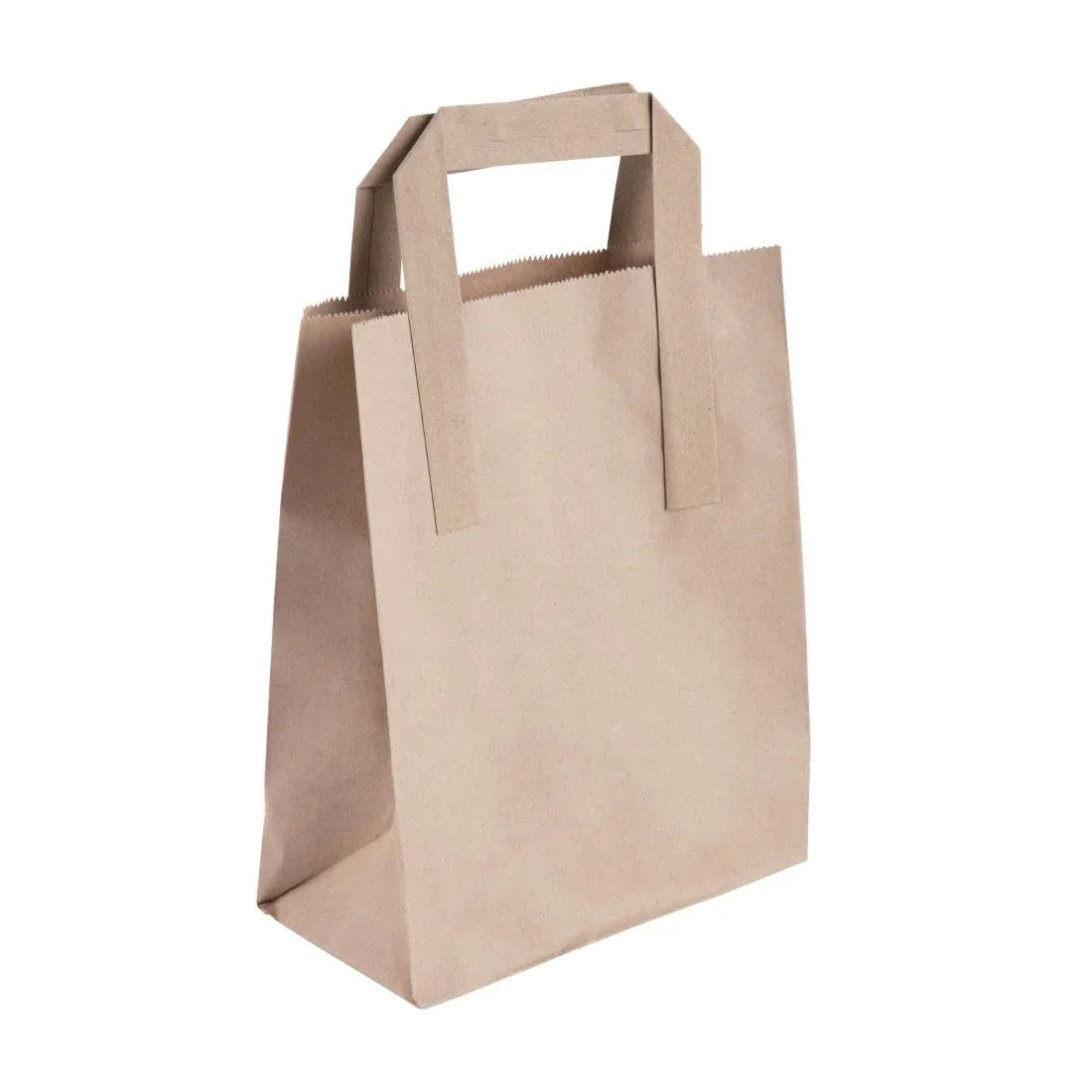 JA527 Fiesta Recyclable Flat Handle Bag Brown – Small (Pack 250)
