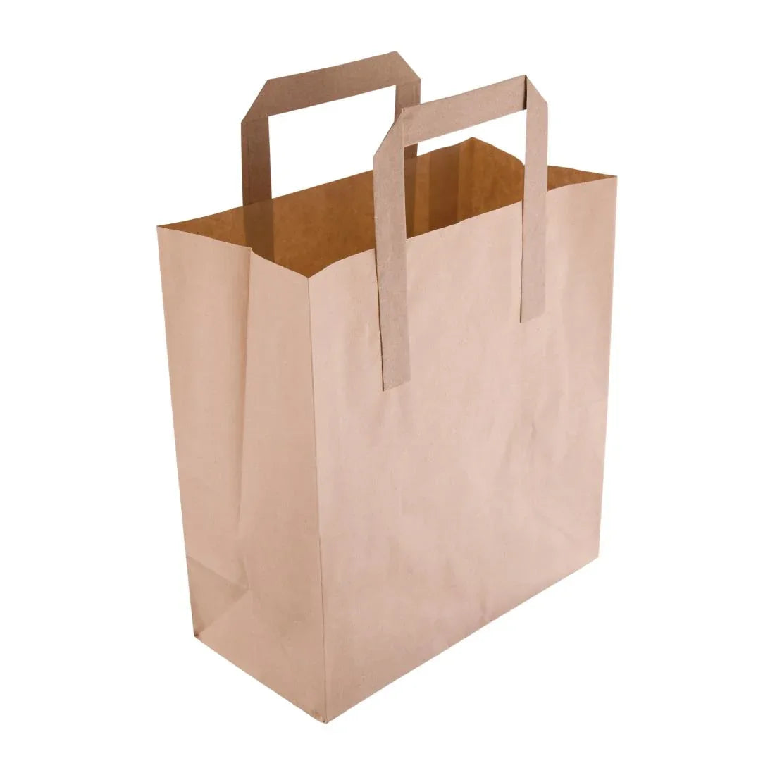 JA527 Fiesta Recyclable Flat Handle Bag Brown – Small (Pack 250)
