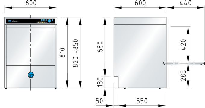 Meiko UPster U500 Undercounter Dishwasher 500mm Basket