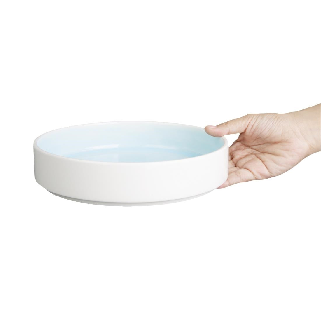 CU174 Olympia Fondant Bowl Aqua - 215mm 8 1/2" (Box 4)