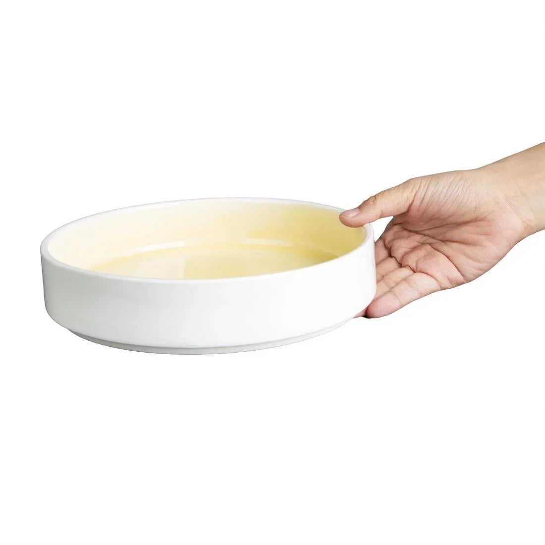 CU414 Olympia Fondant Bowl Lemon - 215mm 8 1/2" (Box 4) - JD Catering Equipment Solutions Ltd