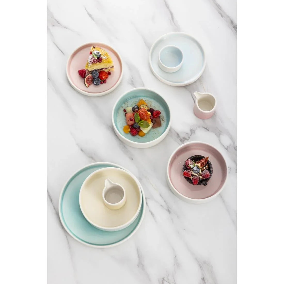 CU175 Olympia Fondant Plate Aqua - 215mm 8 1/2" (Box 6) - JD Catering Equipment Solutions Ltd