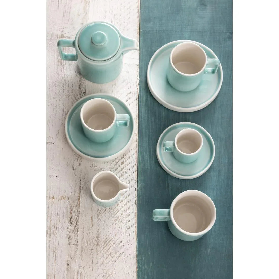 CU445 Olympia Fondant Saucer Mint - 152mm 6" for CU444 (Box 6) - JD Catering Equipment Solutions Ltd