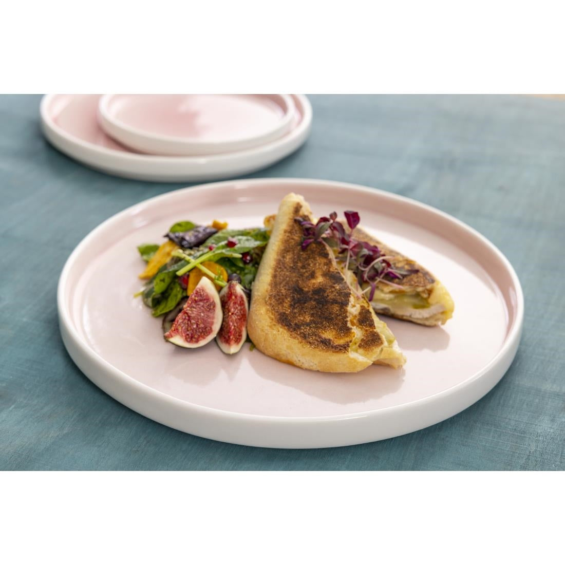 CU451 Olympia Fondant Plate Pink - 215mm 8 1/2" (Box 6)