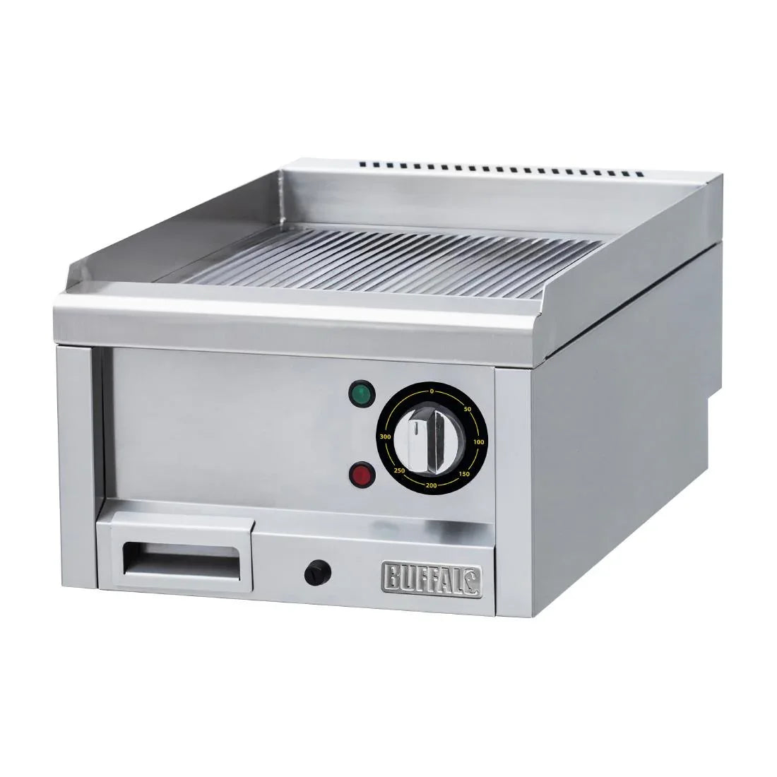 CU474 Buffalo 600 Series Ribbed Electric Griddle 400mm - JD Catering Equipment Solutions Ltd