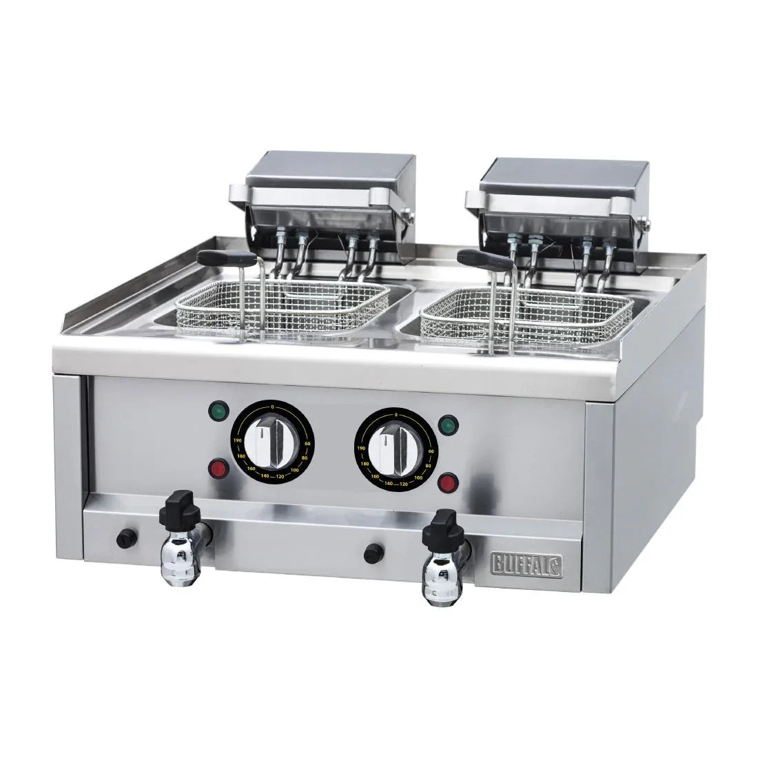 CU477 Buffalo 600 Series Twin Tank Electric Fryer 2 x 8Ltr - JD Catering Equipment Solutions Ltd