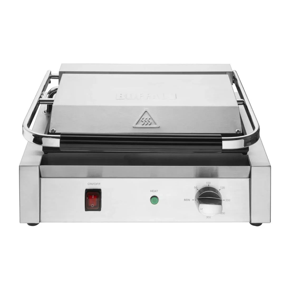 CU602 Buffalo Bistro Large Ribbed Contact Grill