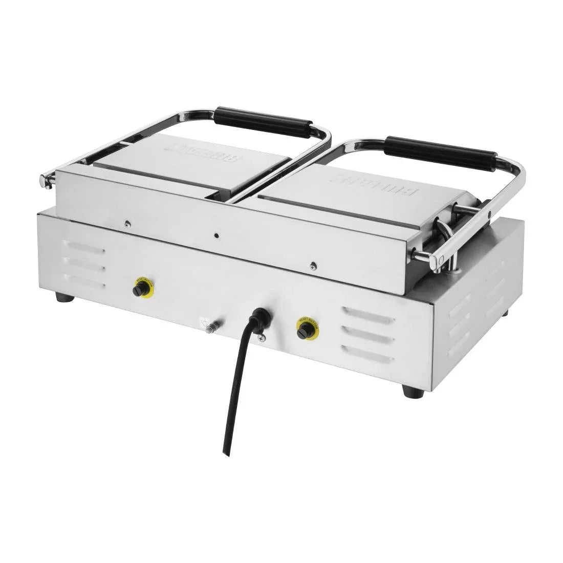 CU604 Buffalo Bistro Double Ribbed Contact Grill