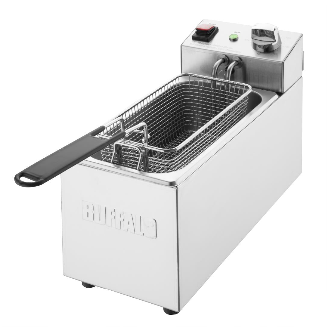 CU614 Buffalo Single Tank Single Basket 3Ltr Countertop Fryer 2kW