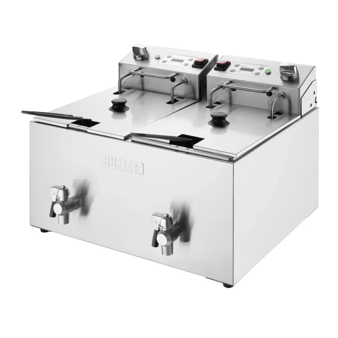 CU621 Buffalo Double Electric Fryer with Timer 2x8Ltr