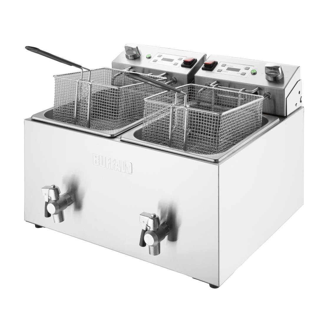 CU621 Buffalo Double Electric Fryer with Timer 2x8Ltr
