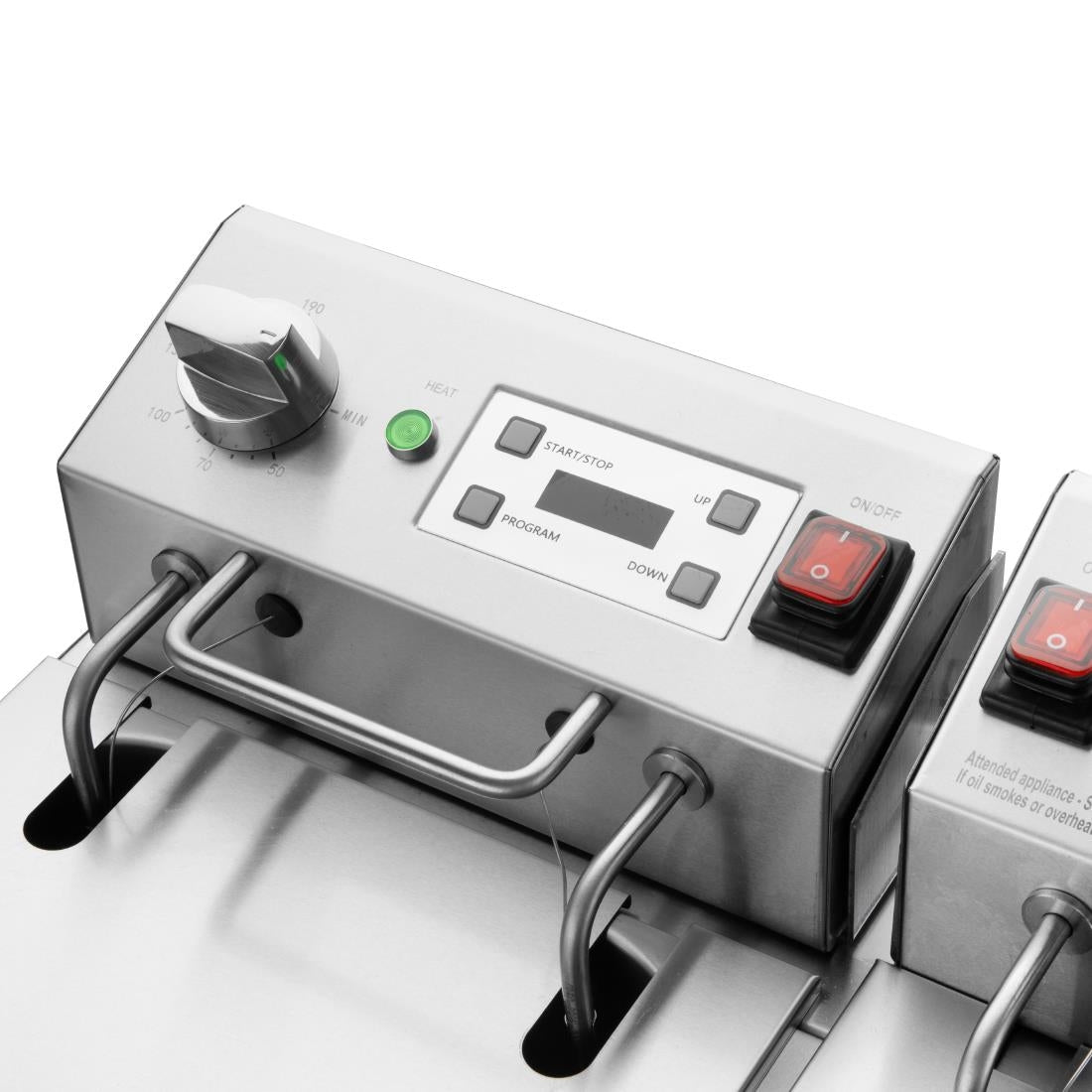 CU621 Buffalo Double Electric Fryer with Timer 2x8Ltr
