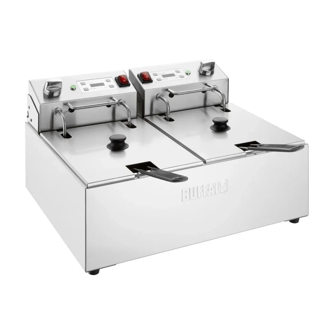 CU624 Buffalo Double Electric Fryer with Timer 2x5Ltr