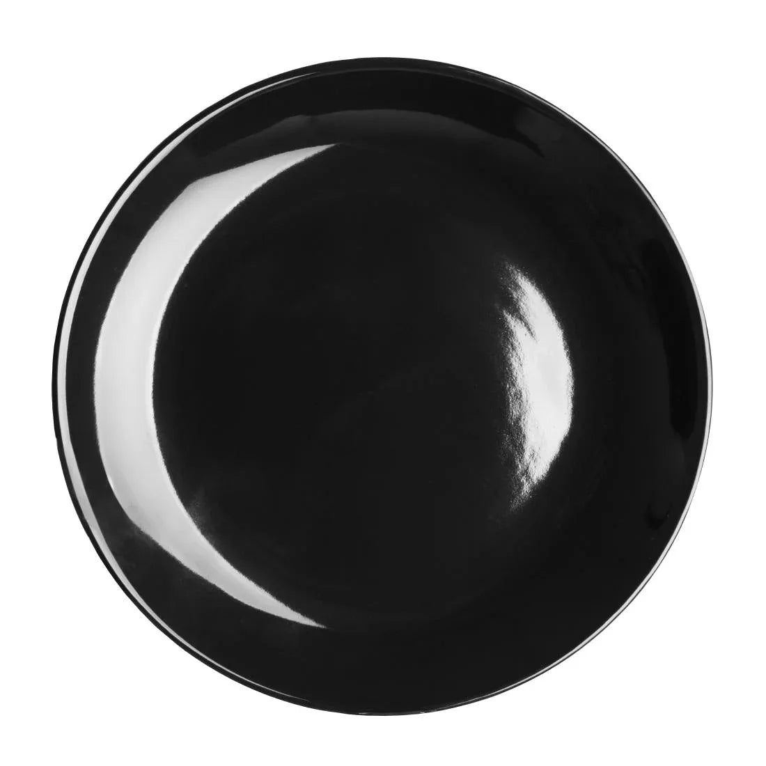 CU950 Olympia Cafe Coupe Plate Black - 200mm 8" (Pack of 12) - JD Catering Equipment Solutions Ltd